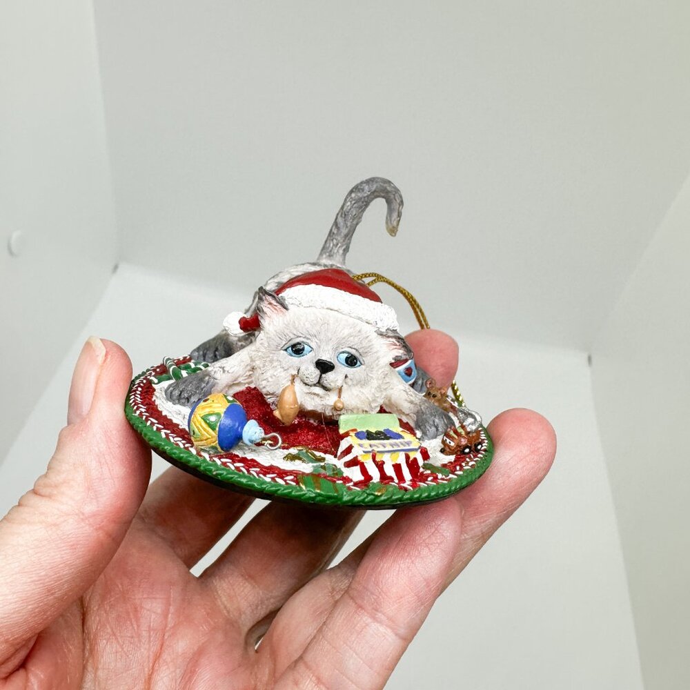 Danbury Mint Gary Patterson Cat Ornament Christmas Holiday Toys Splat Gifts